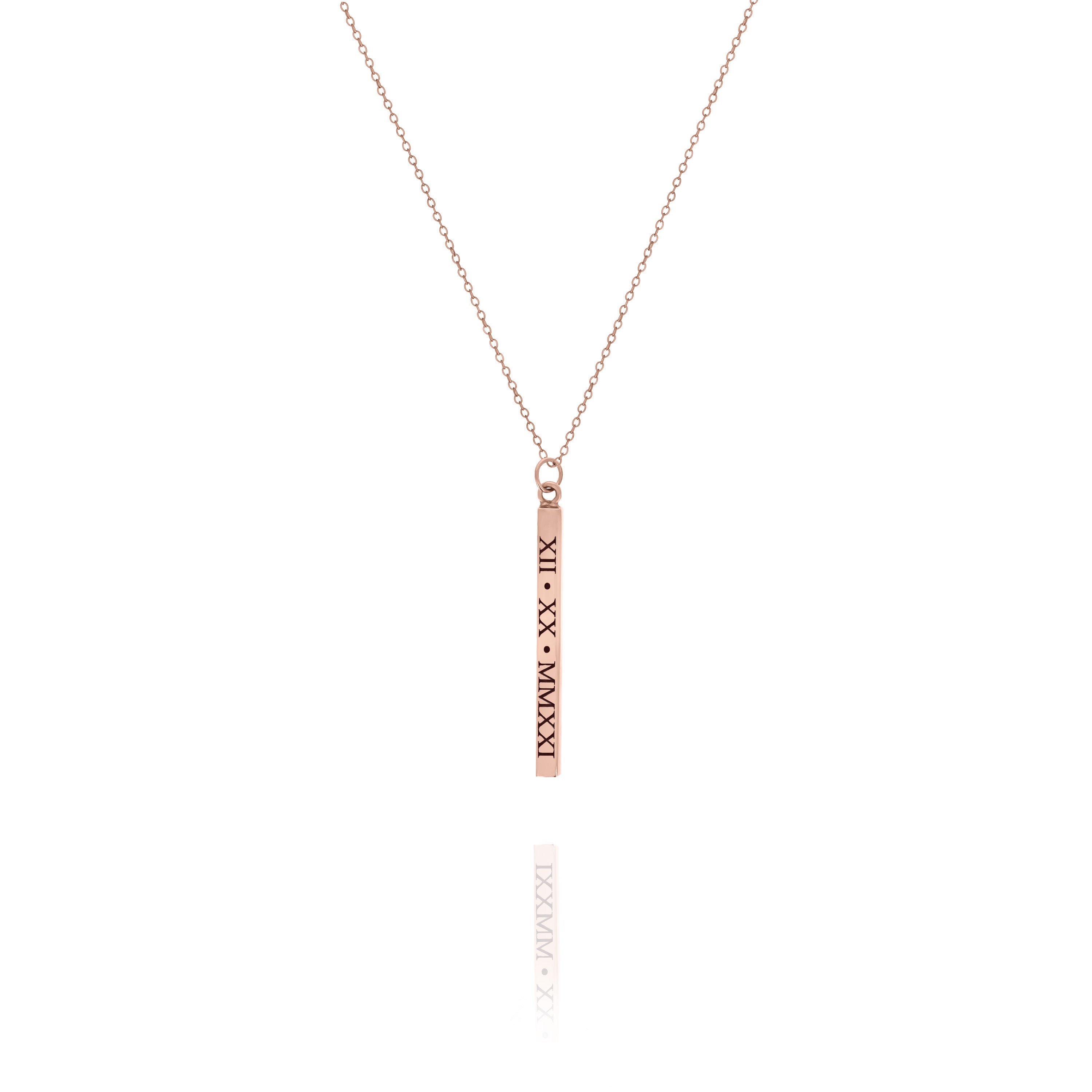 3D Vertical Bar Necklace