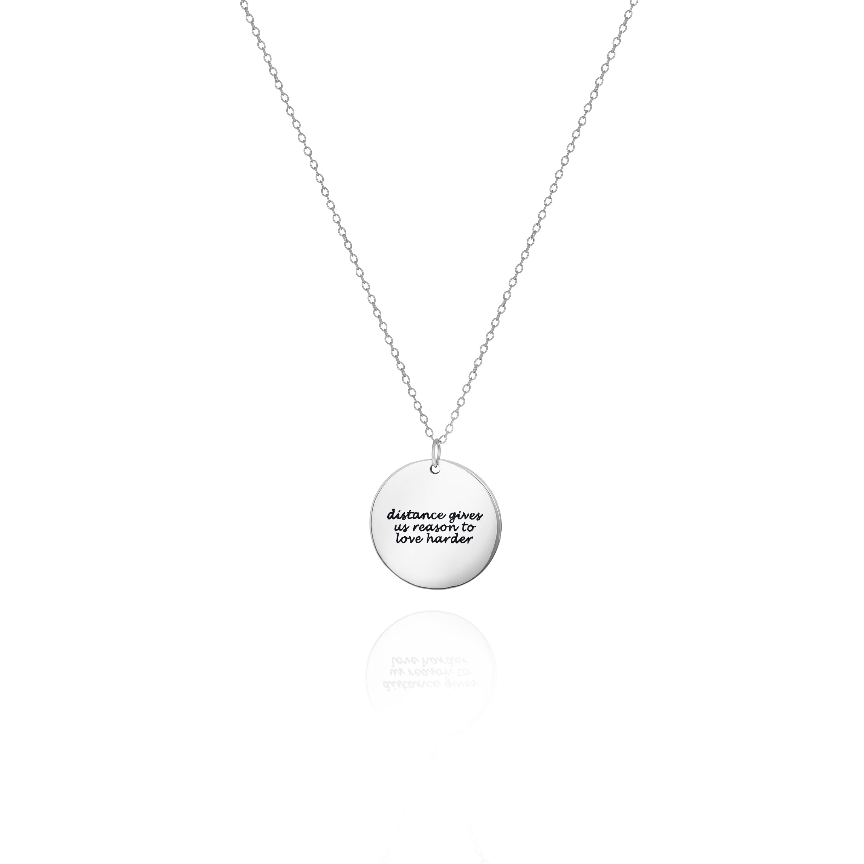 Custom Message Disc Necklace