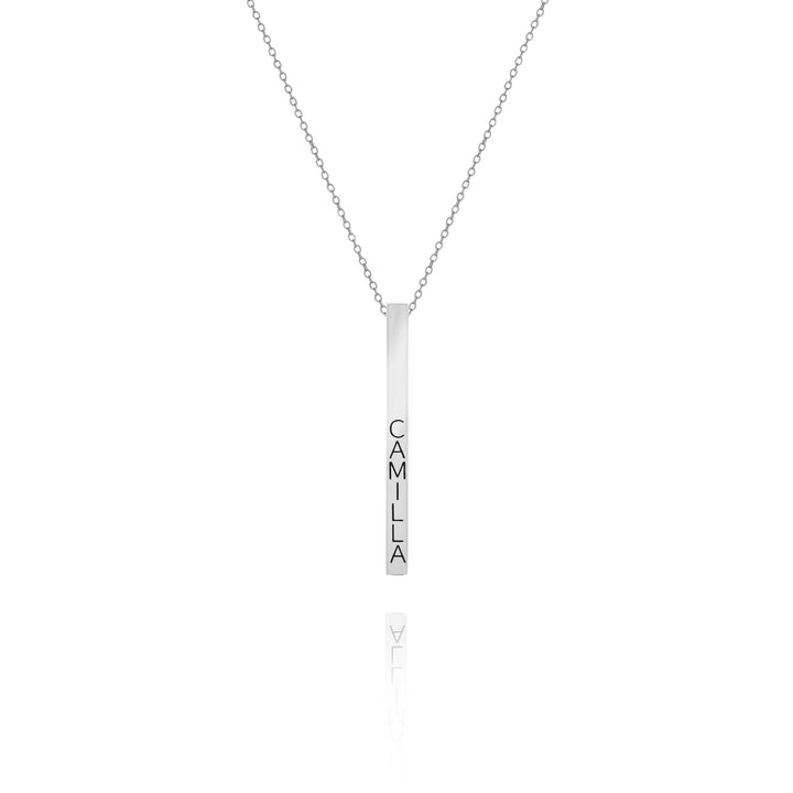 Personalized Vertical Bar Necklace – Custom Name Necklace