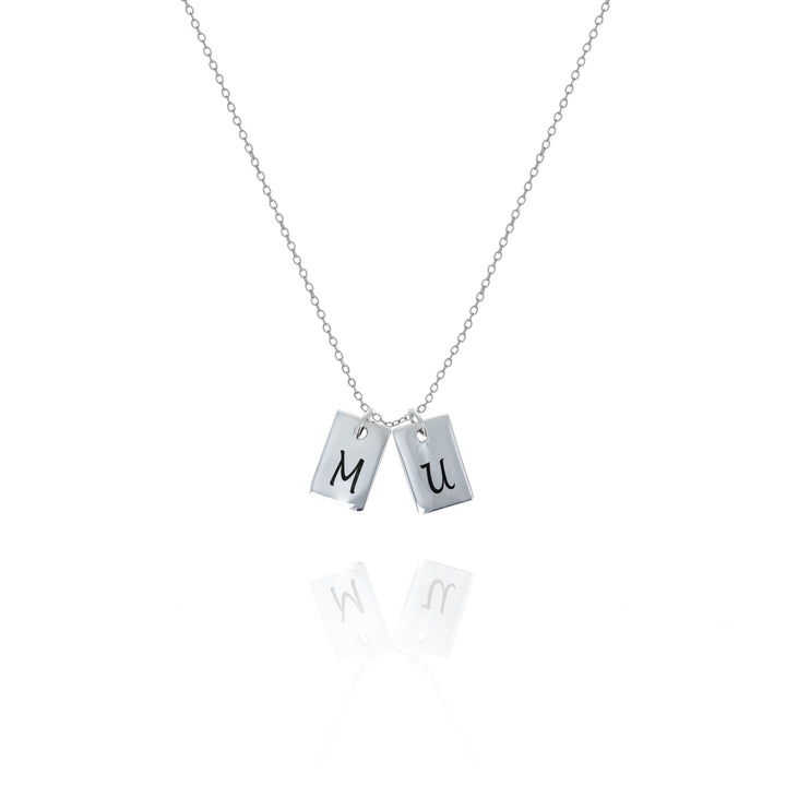 Custom Dainty Initial Tag Necklace