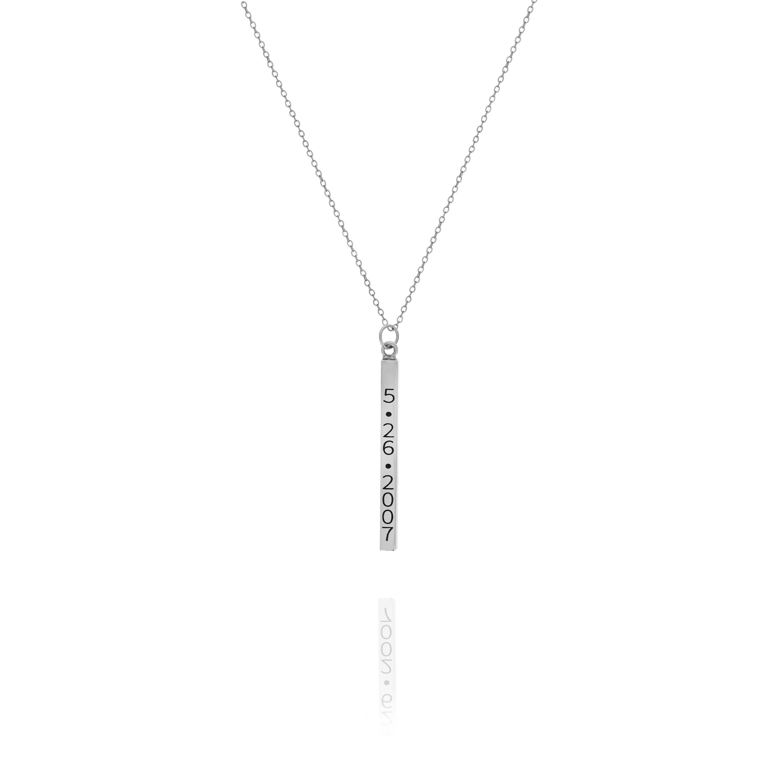 3D Vertical Bar Necklace