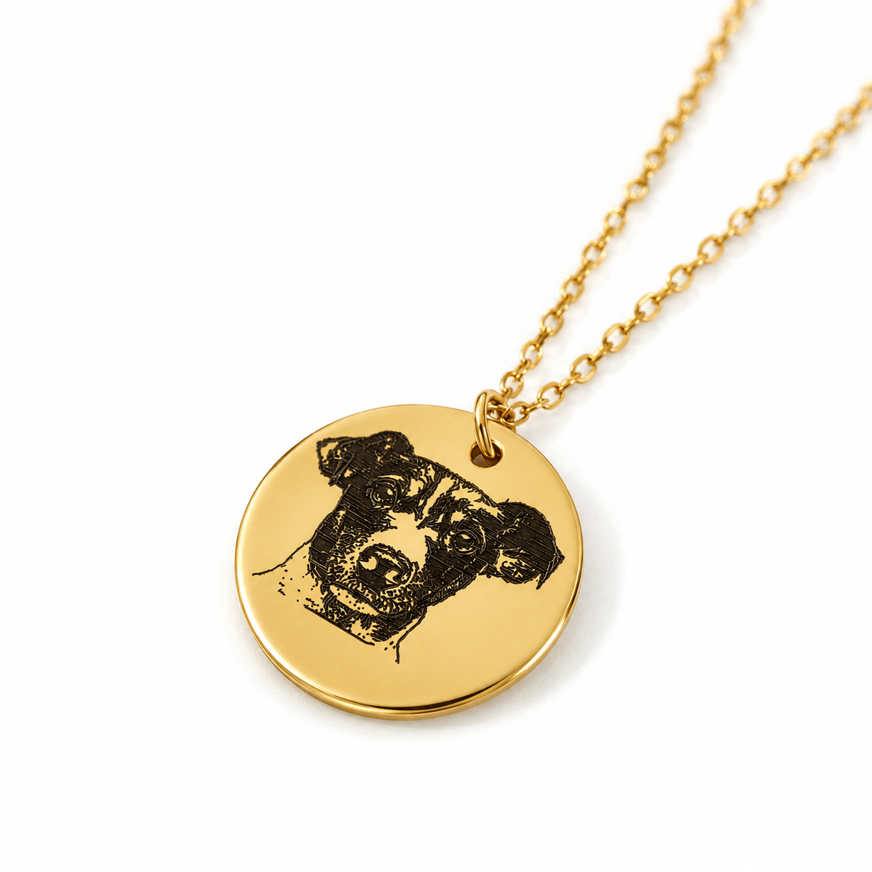 Custom Pet Portrait Necklace .925 Sterling Silver