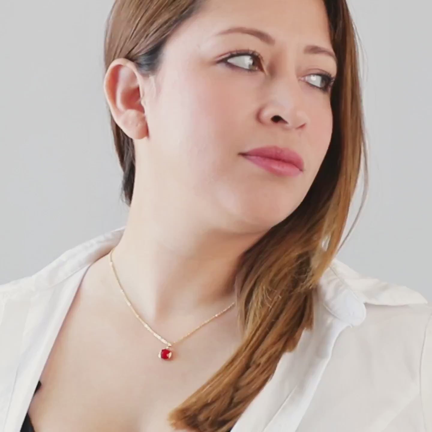 Birthstone Necklace for Women – Minimal Dainty Pendant