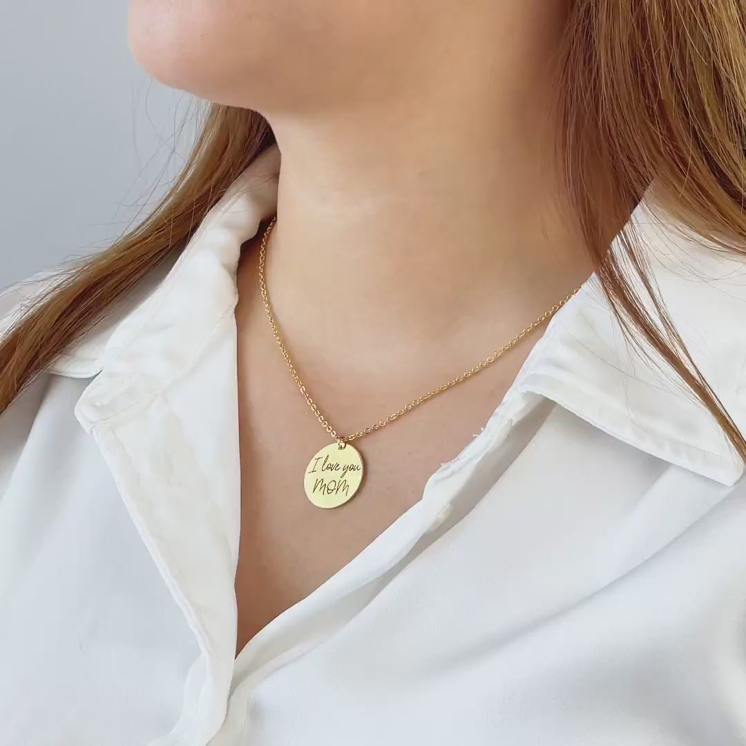 Personalized Handwriting Necklace in Sterling Silver