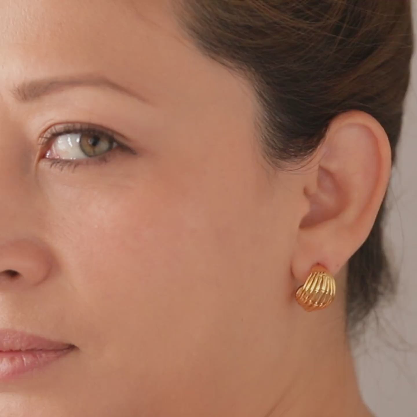 Sterling Silver Open Cage Hoop Earrings