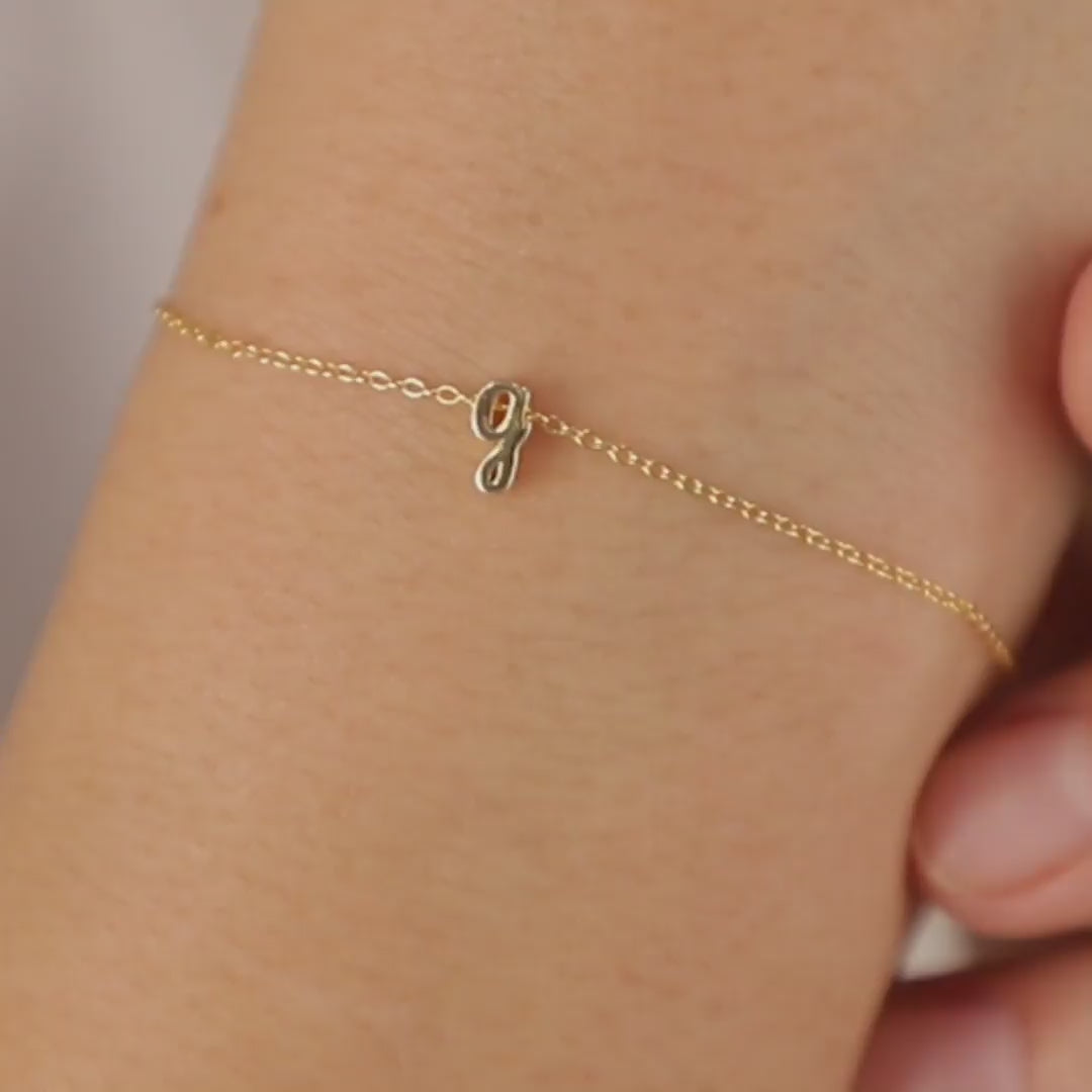 Cursive Initial Bracelet