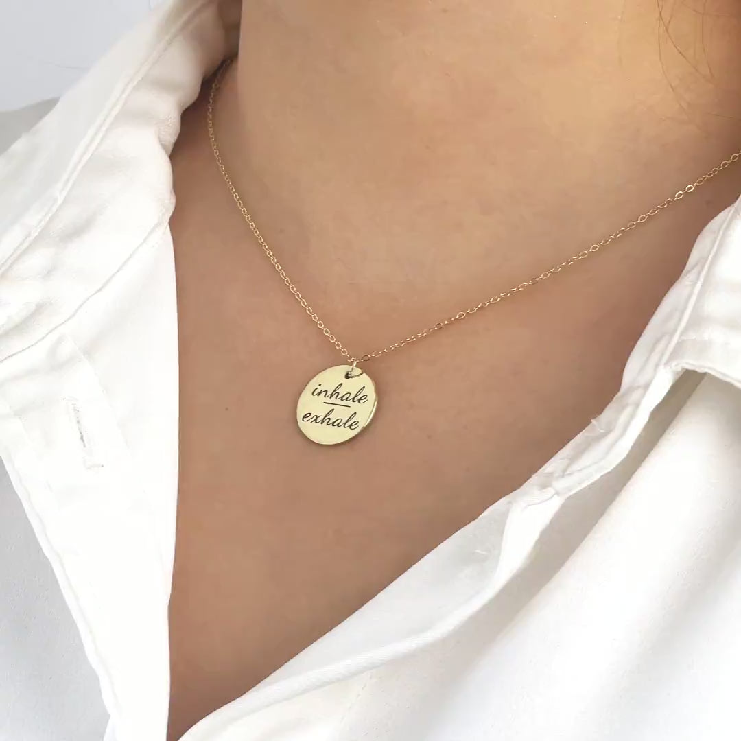 Personalized Disc Necklace – Custom Engraved Pendant