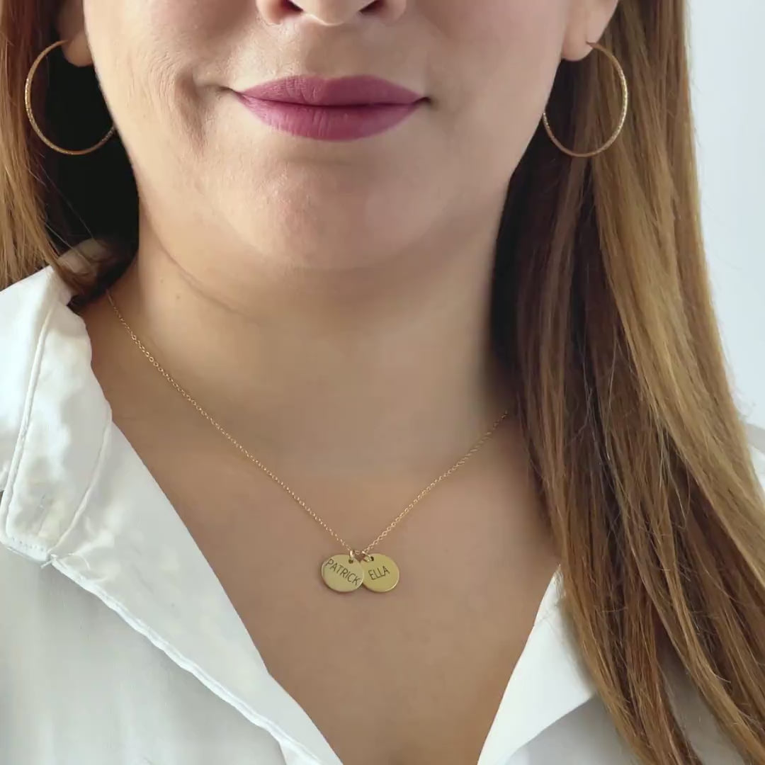Personalized Disc Necklace – Custom Initial or Name Jewelry