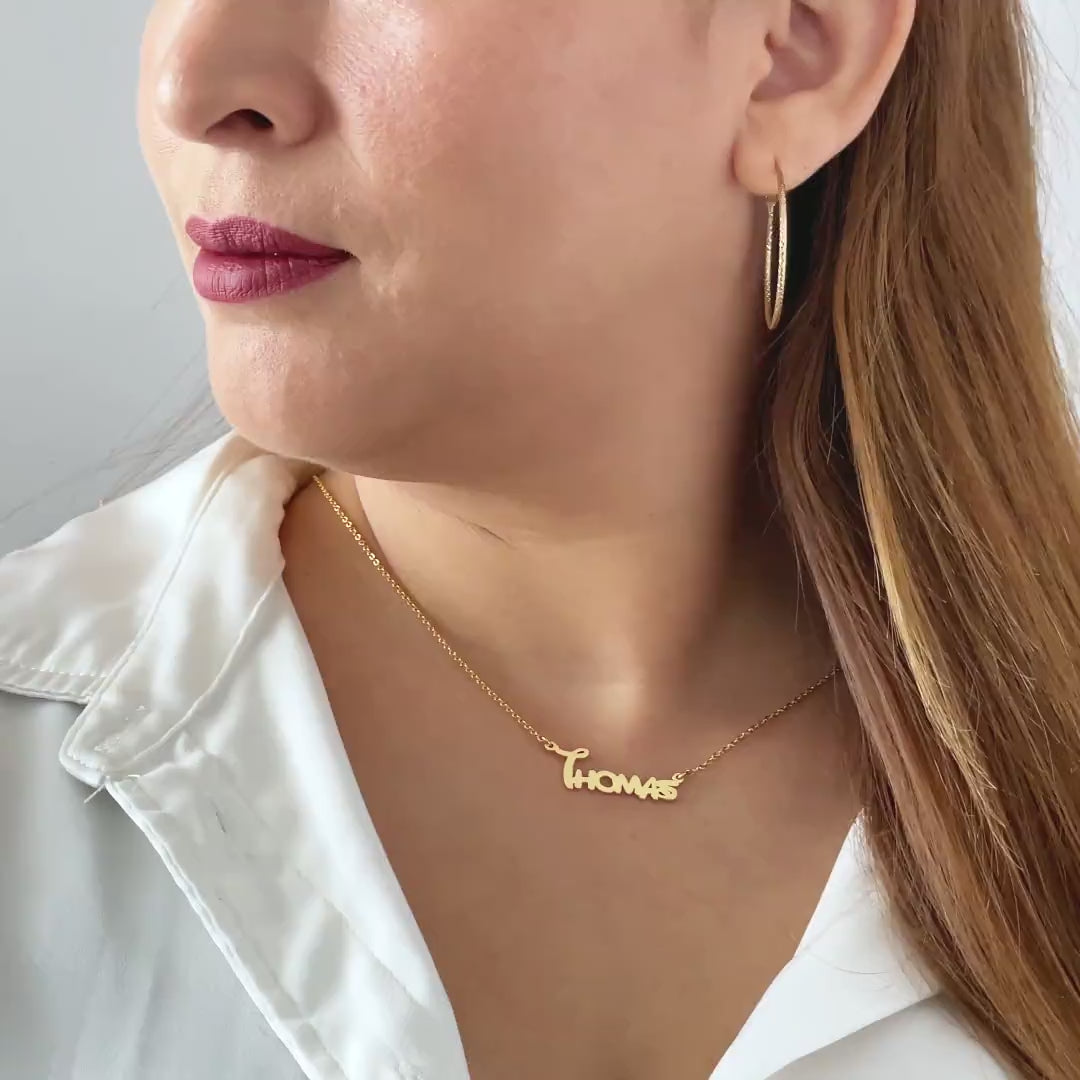 Enchanted Script Name Necklace .925 Sterling Silver