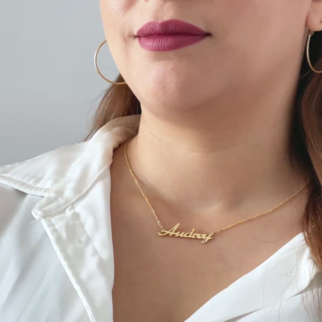 Script Name Necklace .925 Sterling Silver