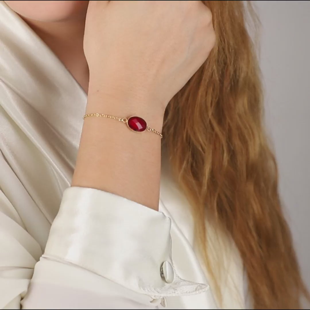 Personalized Birthstone Bracelet – Dainty Handcrafted Gift for Her