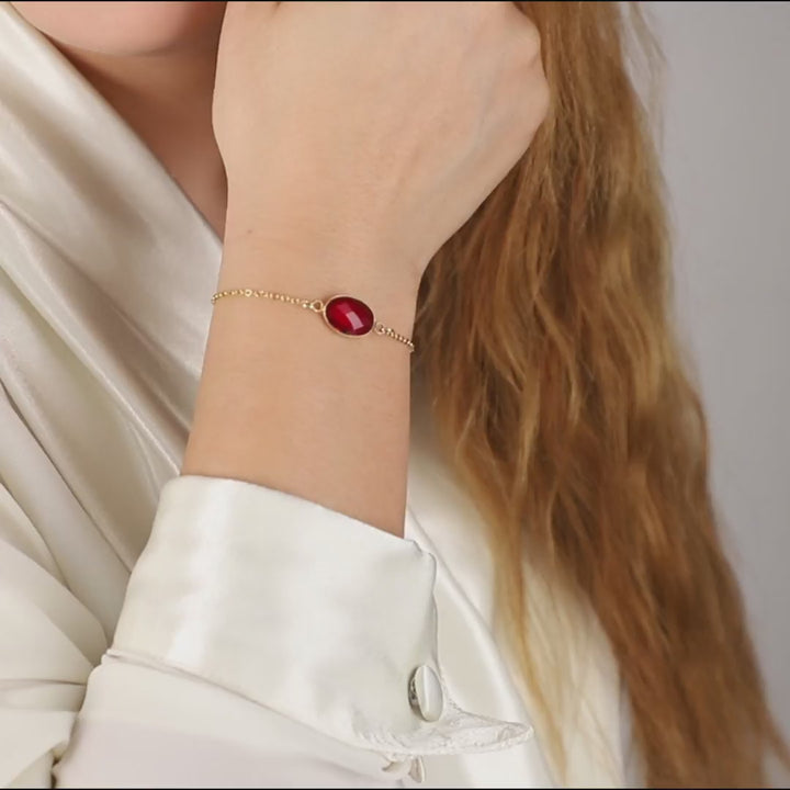 Personalized Birthstone Bracelet – Dainty Handcrafted Gift for Her
