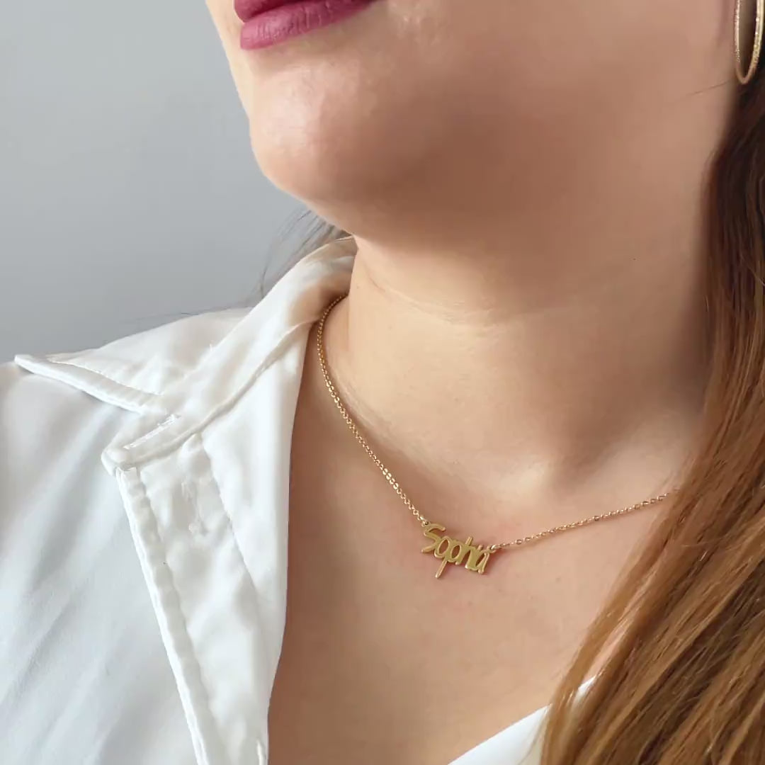 Bold Name Necklace .925 Sterling Silver