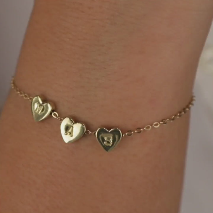 Initial Heart Bracelet