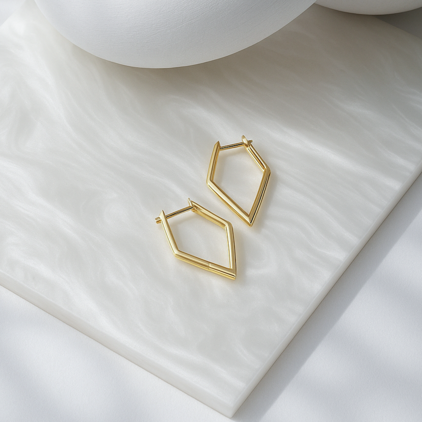 925 Sterling Silver Huggie Hoop Earrings – Lightweight Minimalist Gift for Her- S026