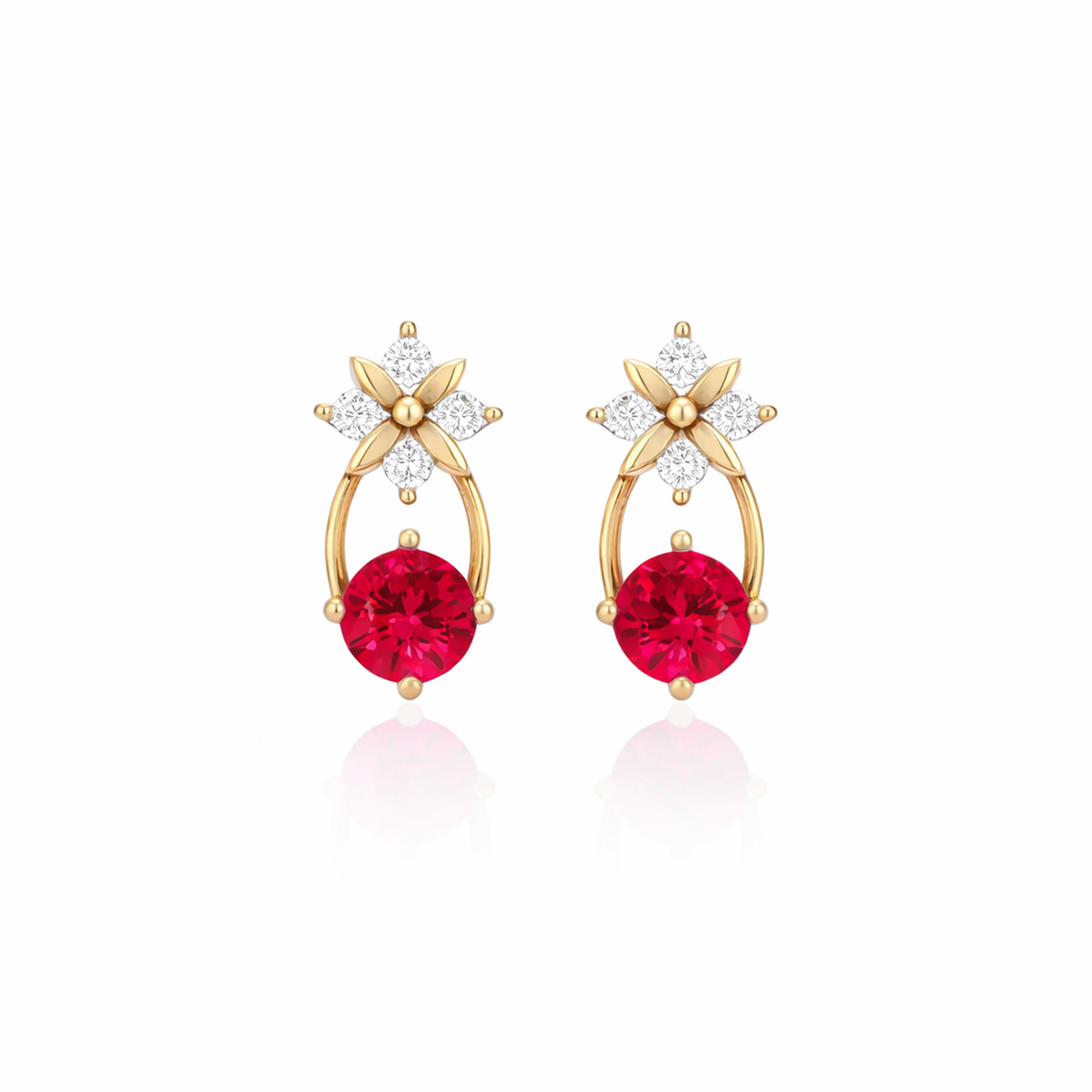 Sterling Silver Starburst Birthstone Dangle Earrings