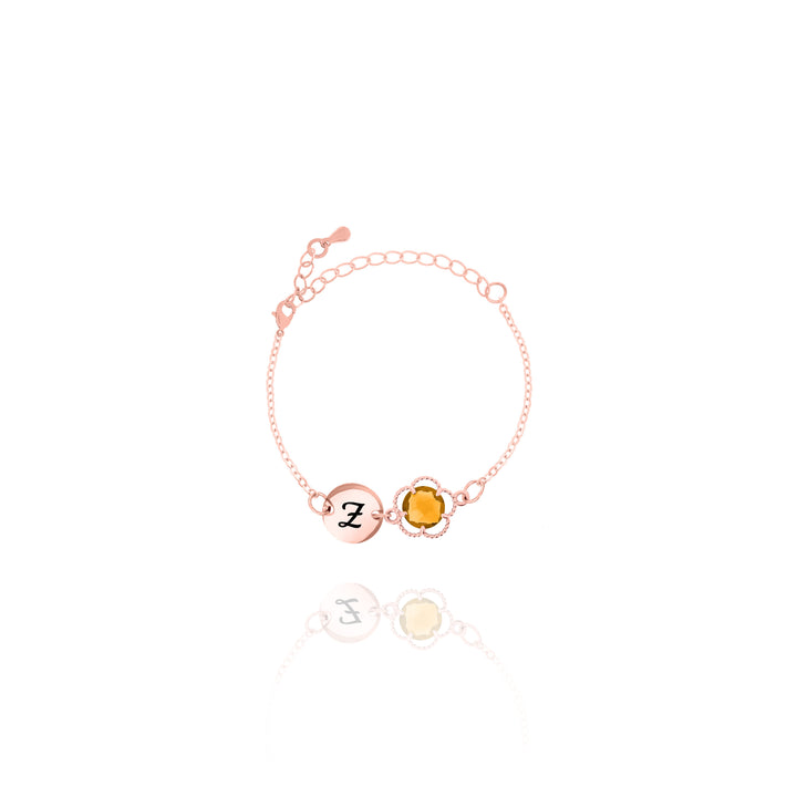 Personalized Birthstone & Initial Bracelet