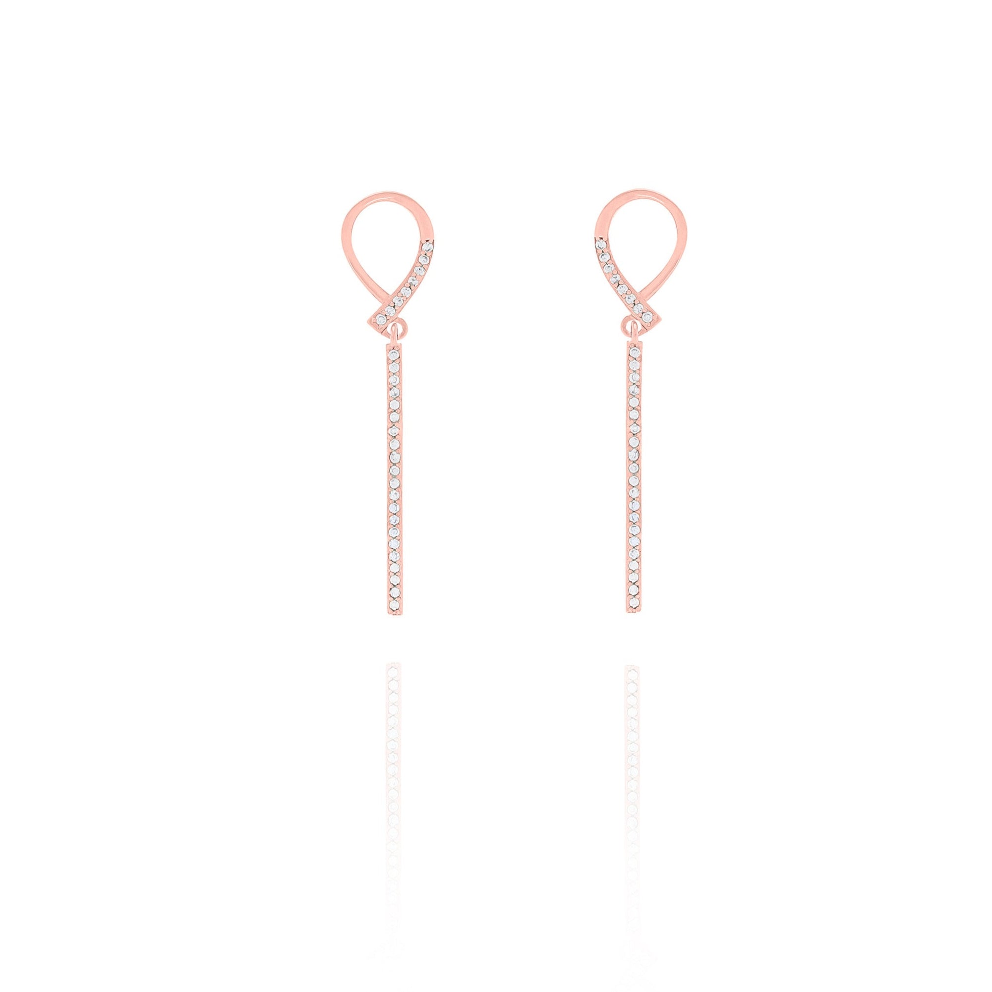 Dainty Diamond Drop Earrings- S029