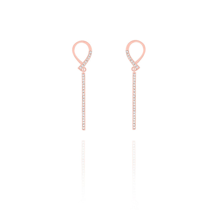 Dainty Diamond Drop Earrings- S029