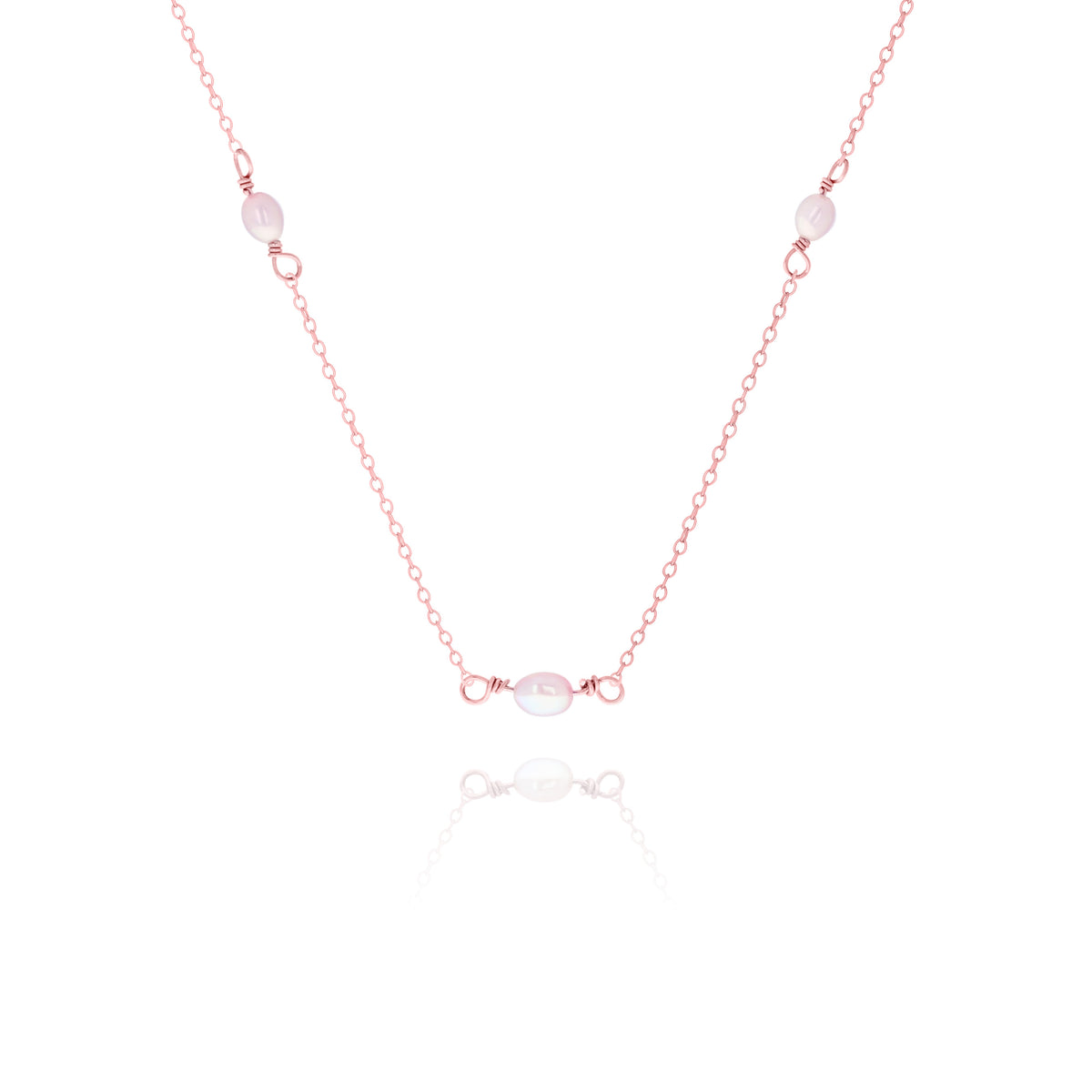 Lavender Freshwater Pearl Choker Necklace in Sterling Silver