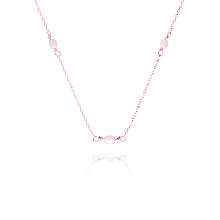 Dainty Lavender Freshwater Pearl Necklace – Elegant Choker or Layered Minimalist Jewelry