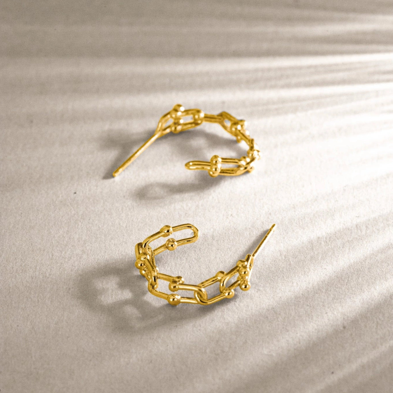 Chain Link Huggie Earrings