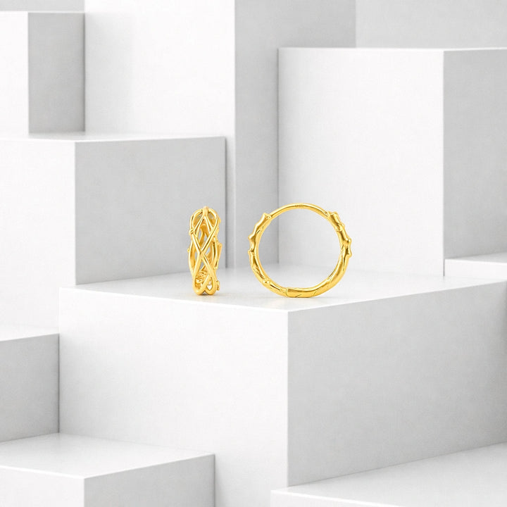 Sterling Silver Dainty Huggie Hoop Earrings