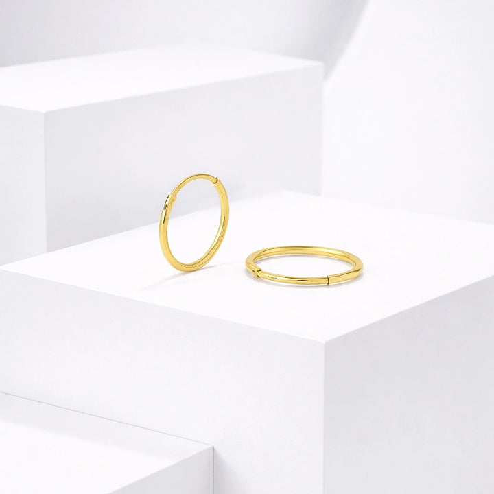 Sterling Silver Dainty Huggie Hoop Earrings