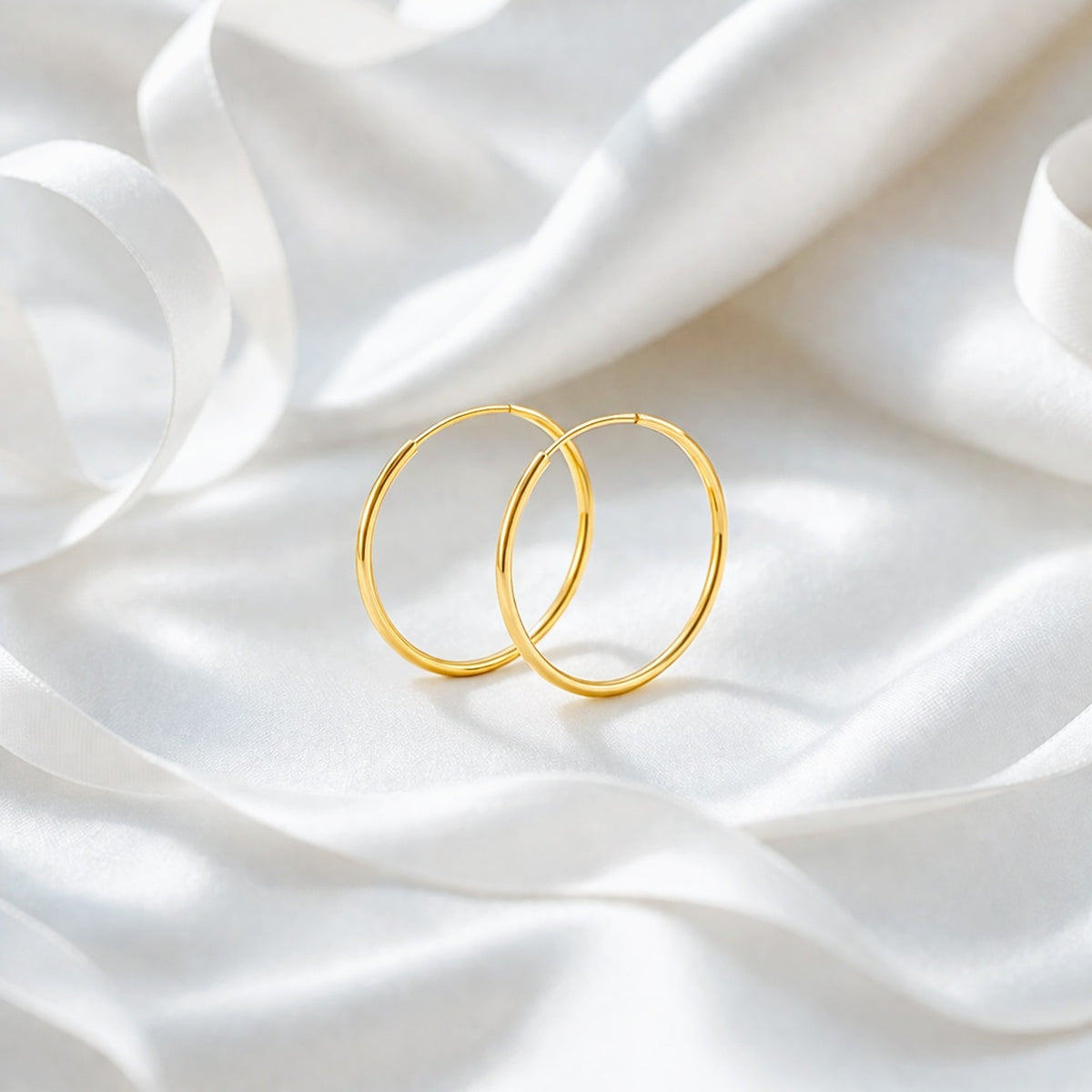 Sterling Silver Large Hoop Earrings