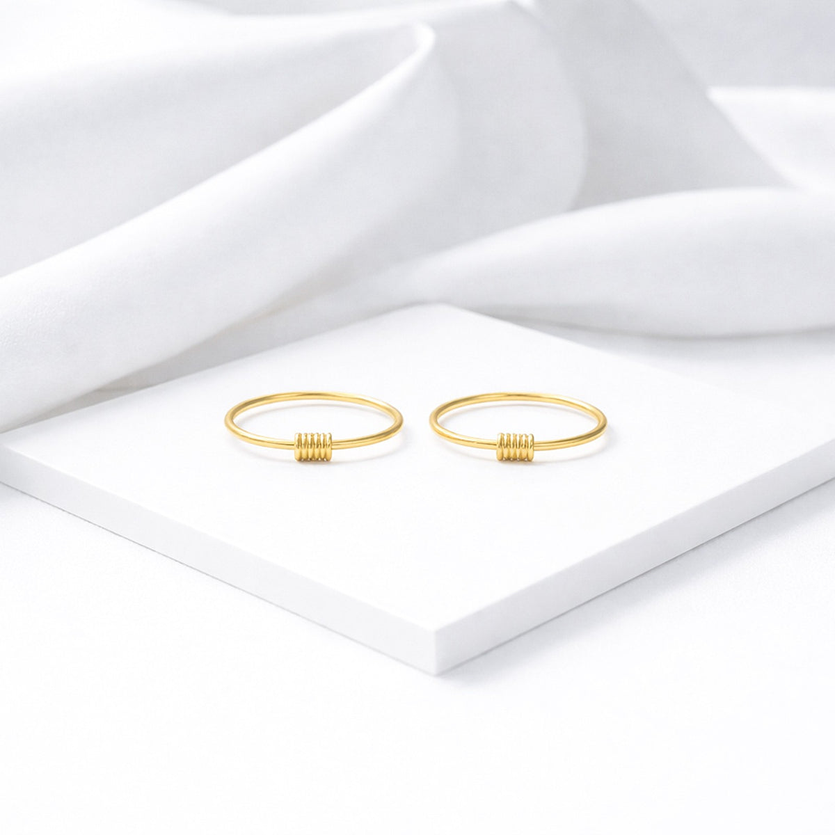 Sterling Silver Coil Hoop Earrings