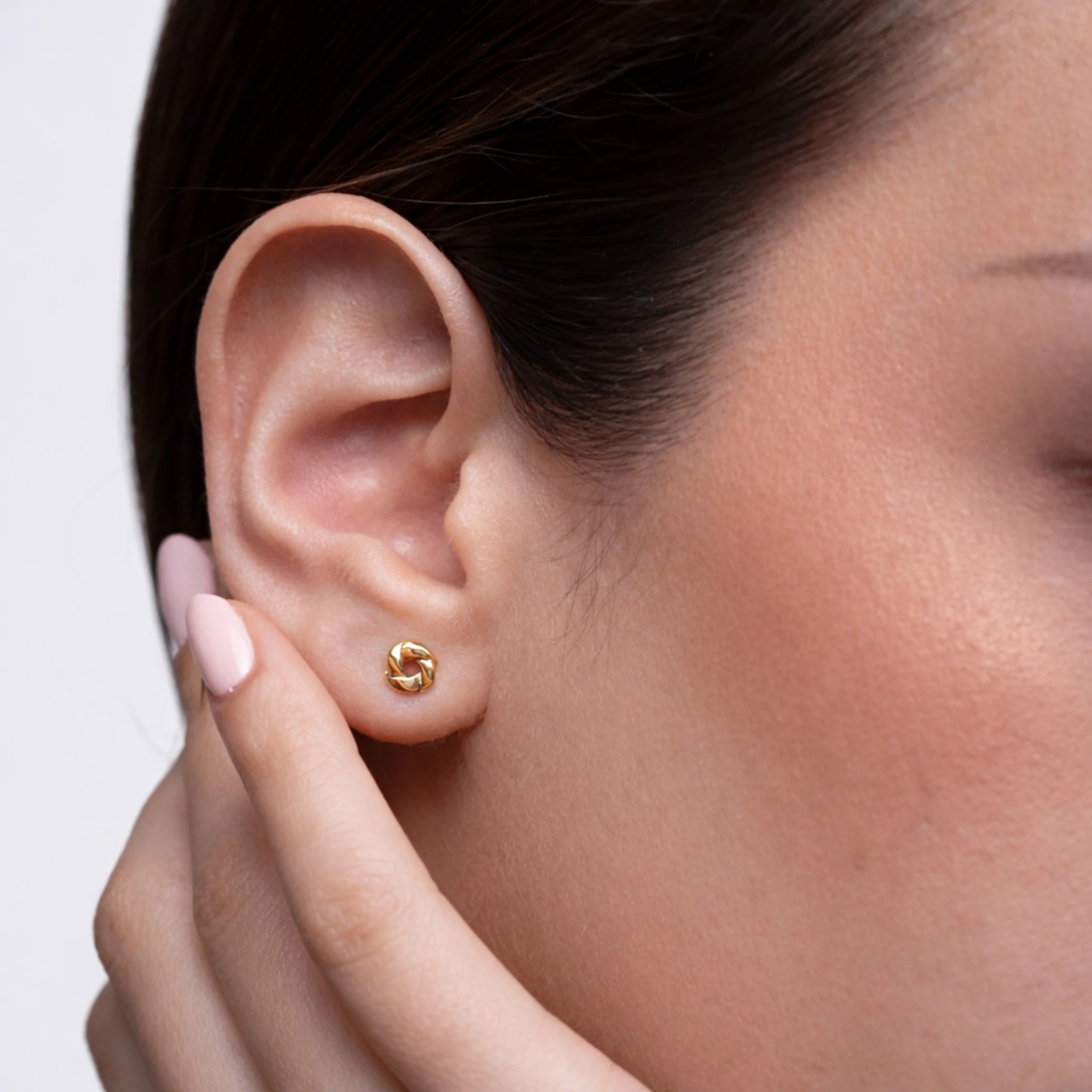 Sterling Silver Love Knot Stud Earrings