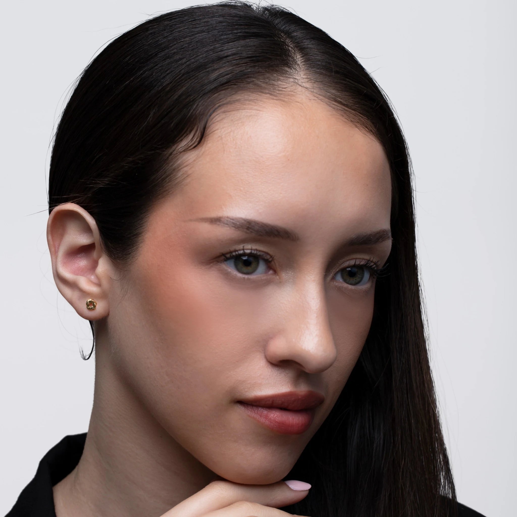 Sterling Silver Love Knot Stud Earrings