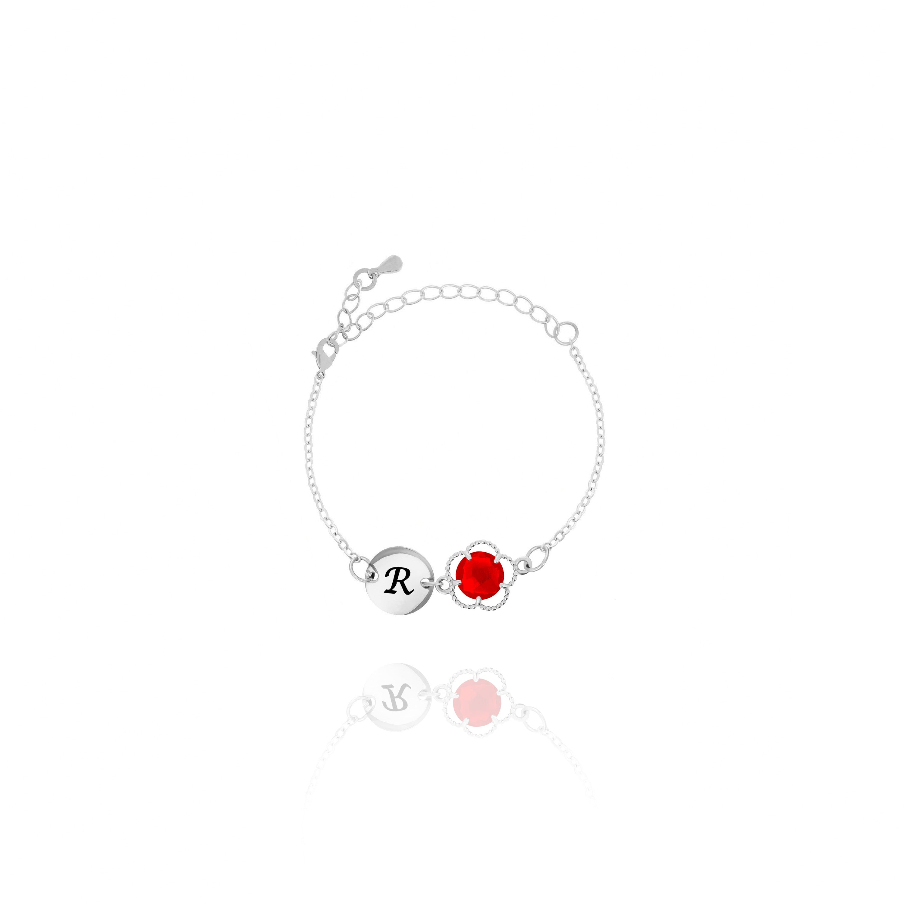Personalized Birthstone & Initial Bracelet