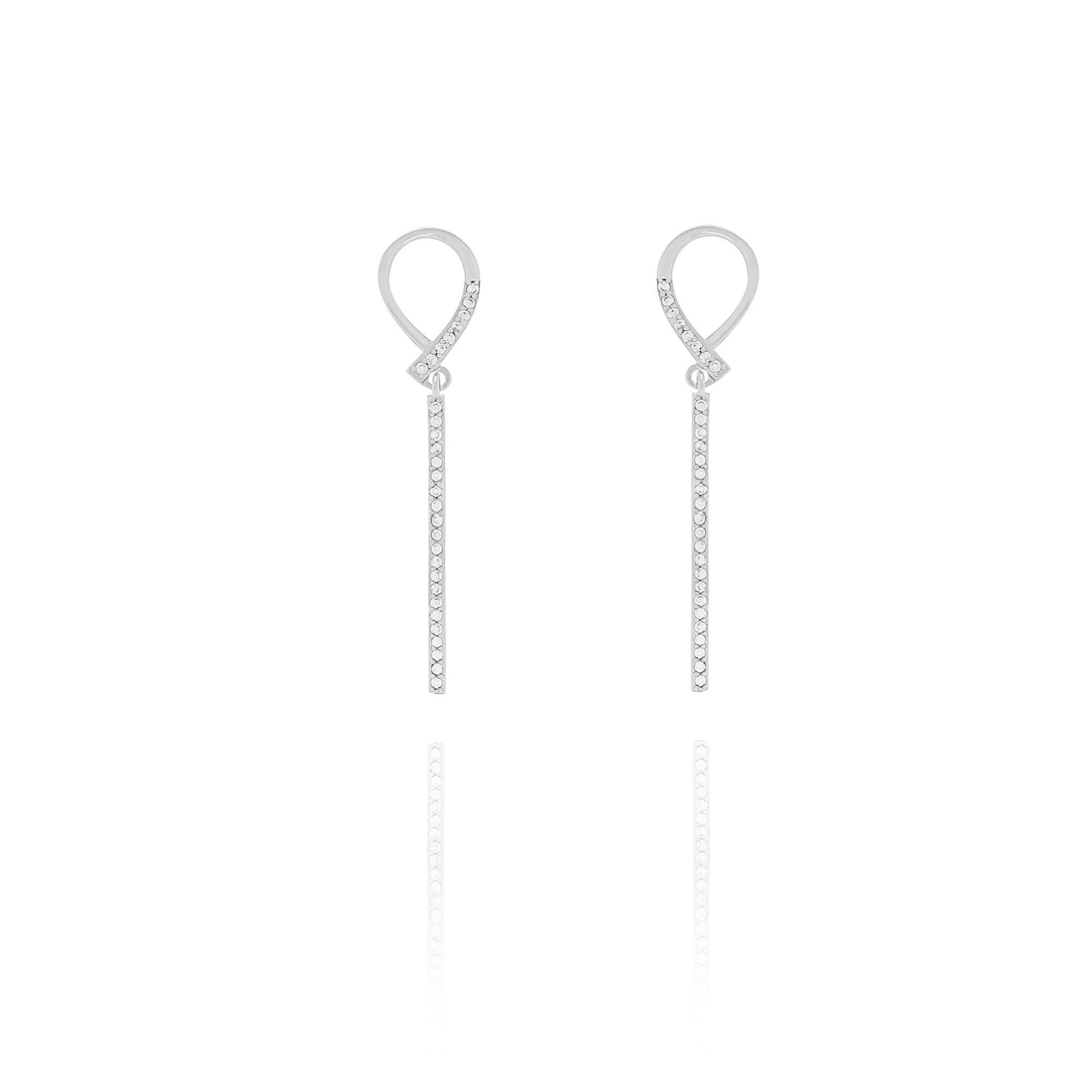Dainty Diamond Drop Earrings- S029