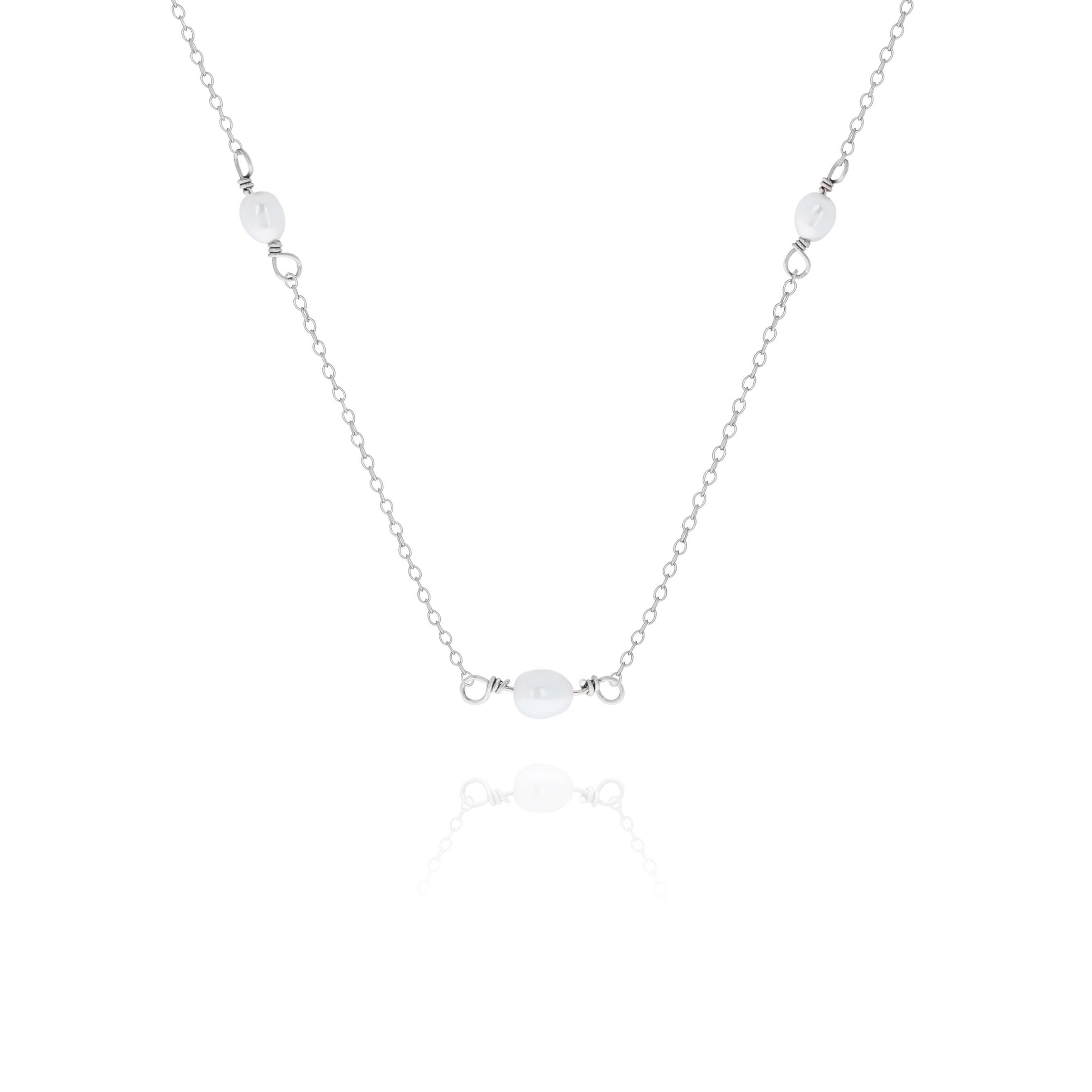 White Freshwater Pearl Necklace – Minimalist Choker