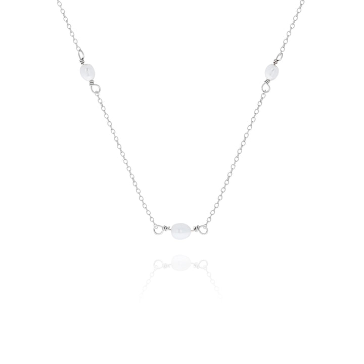 White Freshwater Pearl Necklace – Minimalist Choker
