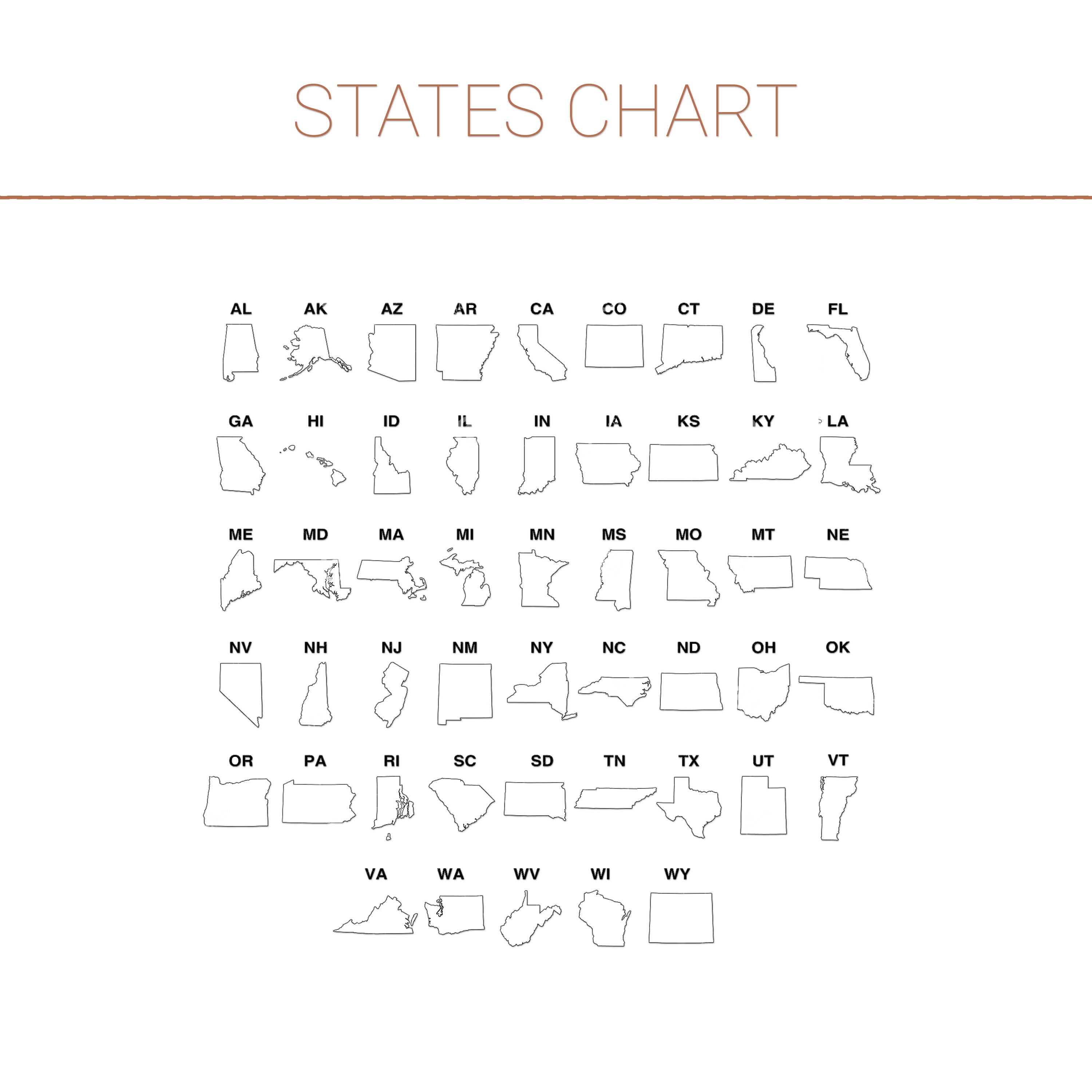Long Distance States Necklace – Stay Connected Gift
