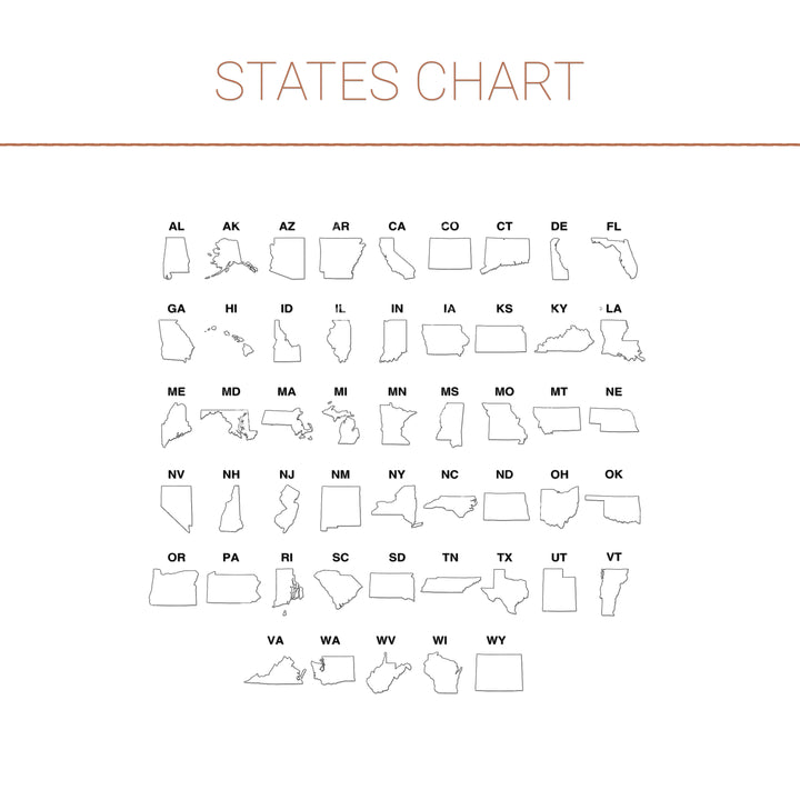Long Distance States Necklace – Stay Connected Gift