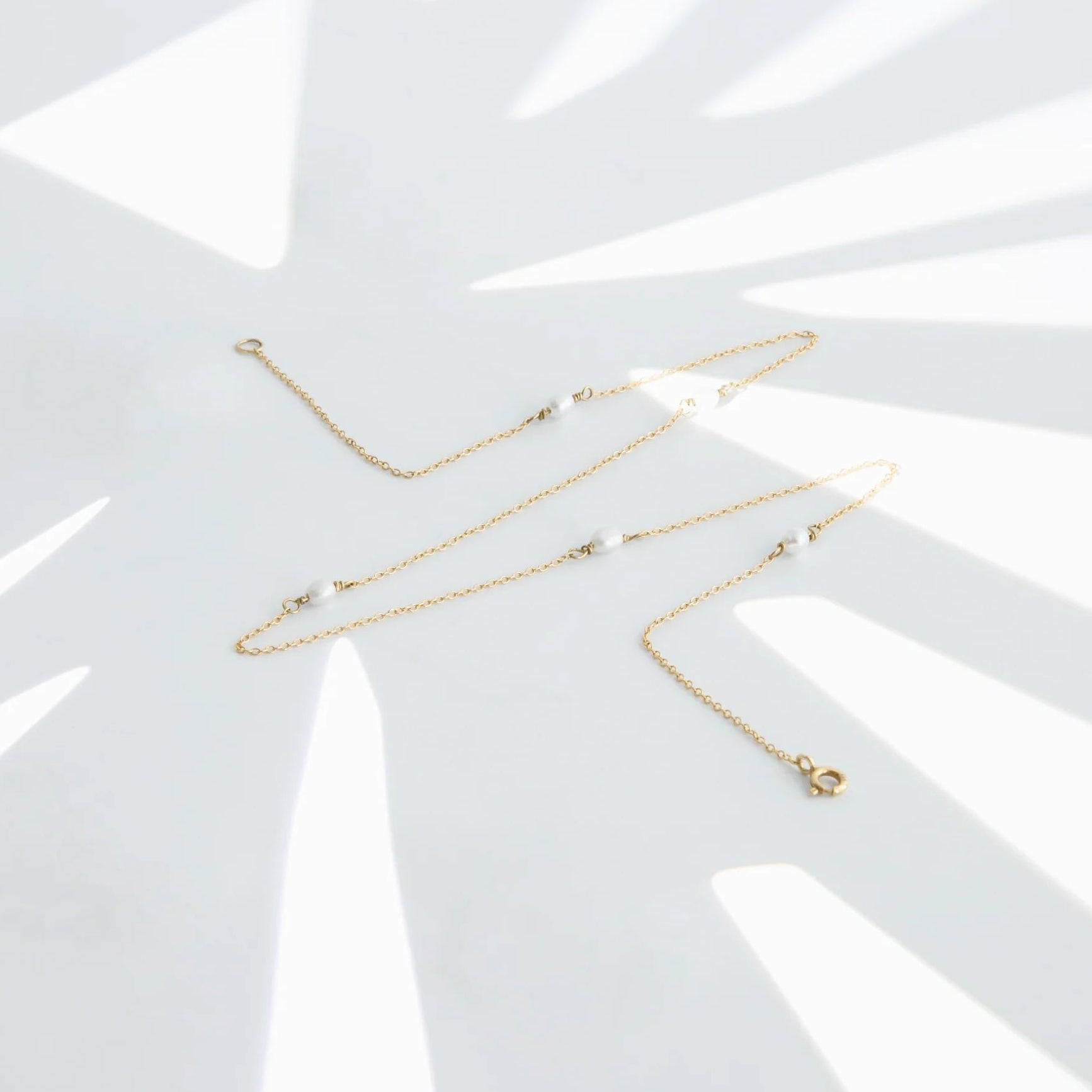 White Freshwater Pearl Choker Necklace in Sterling Silver